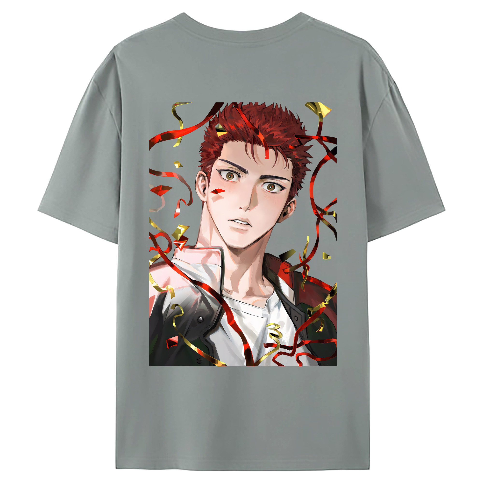 （画像用） SLAM DUNK／スラムダンク 綿100％ メンズ半袖Tシャツ（バックプリント） 通気性